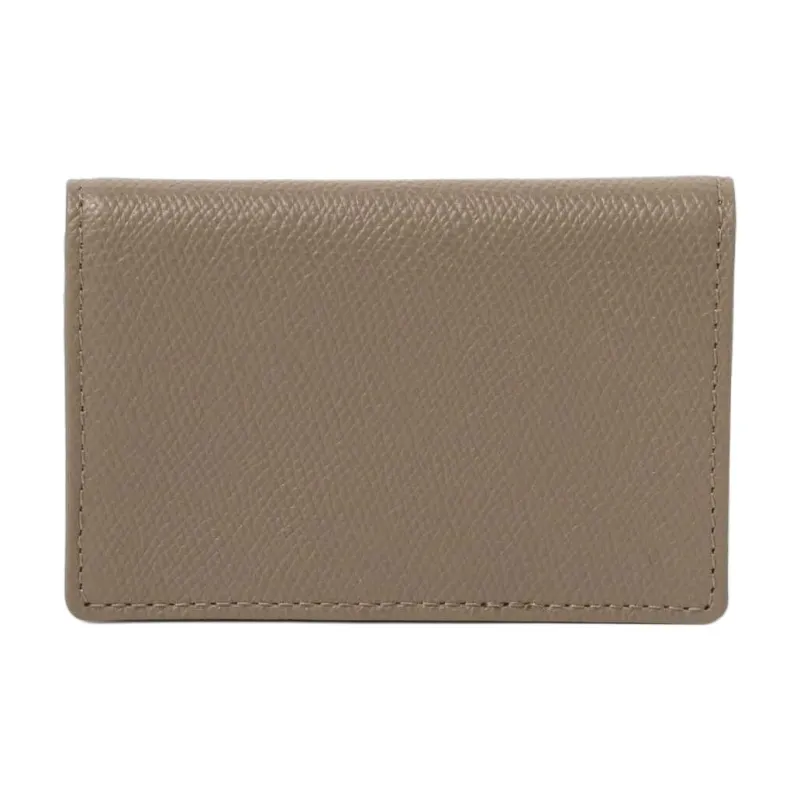 Beams Cow Leather Card Holder Men's Plain Fabric Color-1
