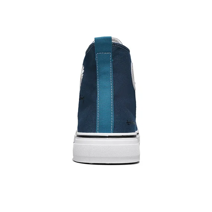 Little Daisy Small Daisy Height Increasing Wear-Resistant Breathable Slip-Resistant High-Top Canvas Shoes Men's-19