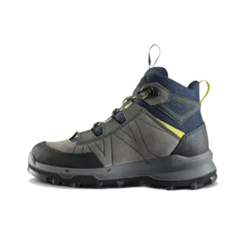 DECATHLON MH500 Cushioned Wear-Resistant Water-Resistant High-Top Trekking Shoes Women's Gray Blue