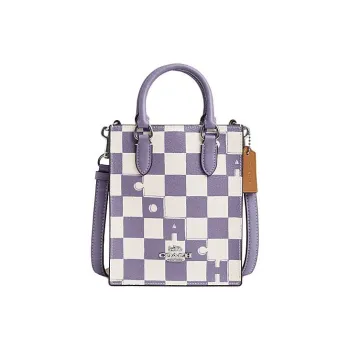 COACH N/S Artificial Leather Handbag Mini Women's Light Violet & Chalk White