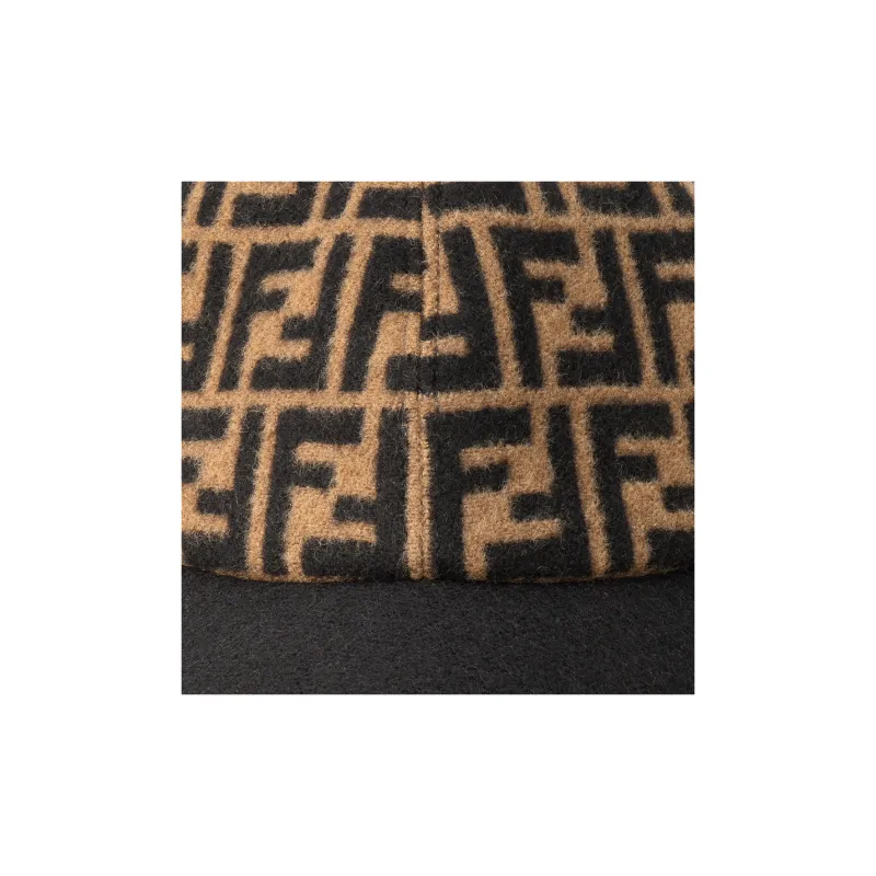 FENDI FF pattern Jacquard Wool Cap-4