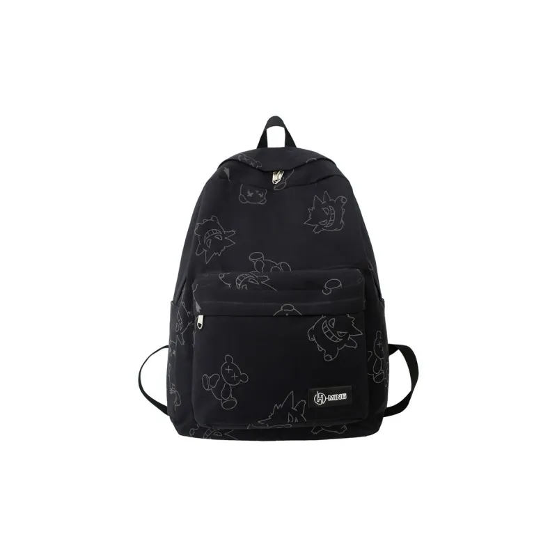 Bywhich Nylon Backpack Large Size Unisex White/Black-2