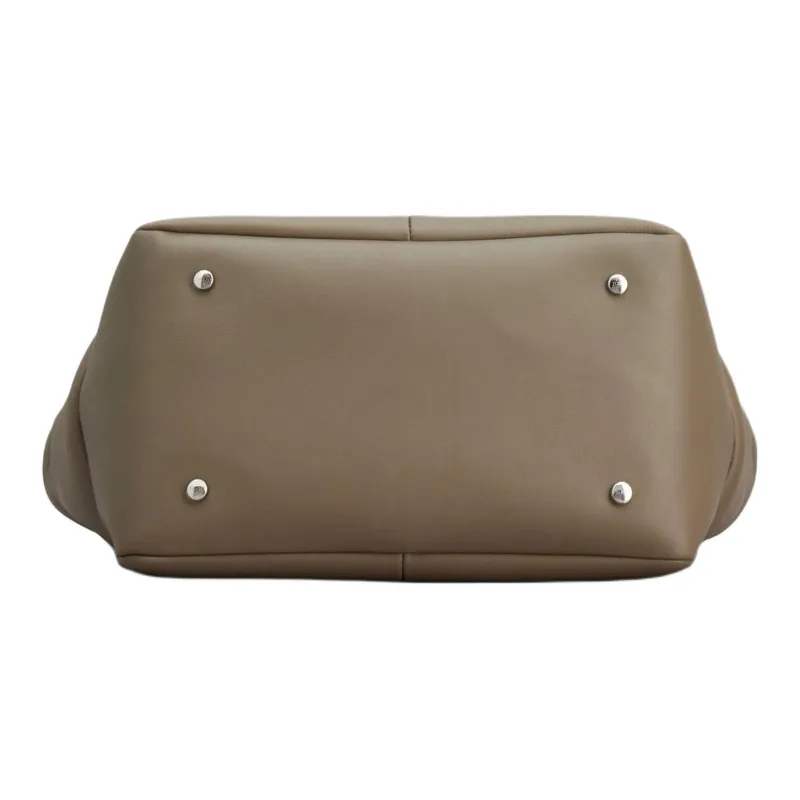 TOD'S DI Grain Calfskin Shoulder Bag, Crossbody Bag, Handbag Trumpets Women's Brown-3