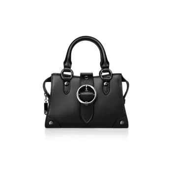 INJOYLIFE Cow Leather Crossbody Handbags Small Size Women's Black
