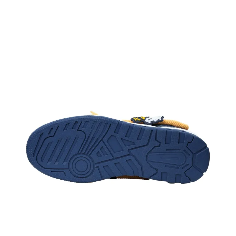 KFT Dreadlocks Model Vintage Denim Slip Resistant Cushioning Low Top Skateboard Shoes Men's-9