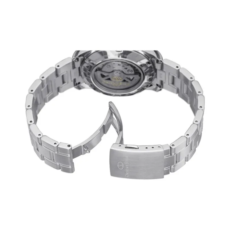 ORIENT STAR Automatic Mechanical Movement Steel Strap Watch 40mm Men's Watches Blue Dial RE AT0001L00B-2