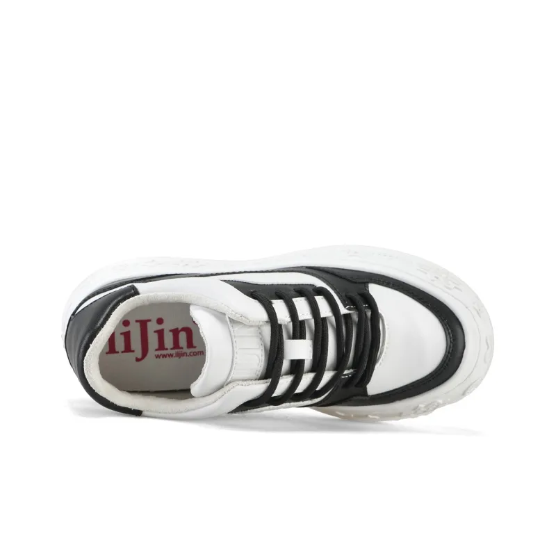 IiJin Slip-Resistant Cushioning Height Increasing Low-Top Skateboard Shoes Women's-7