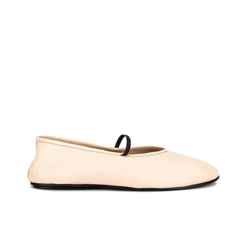 THE ROW Almond-toe Elasticated-strap Ballerina Flats-1