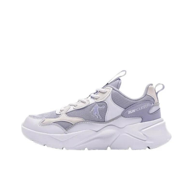 QIAODAN Cushioning Anti-Slip And Wear-Resistant Low-Top Running Shoes Women's Purple White-0