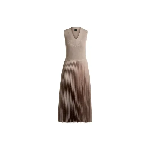 HUGO BOSS Sleeveless Dresses Women's Light Beige