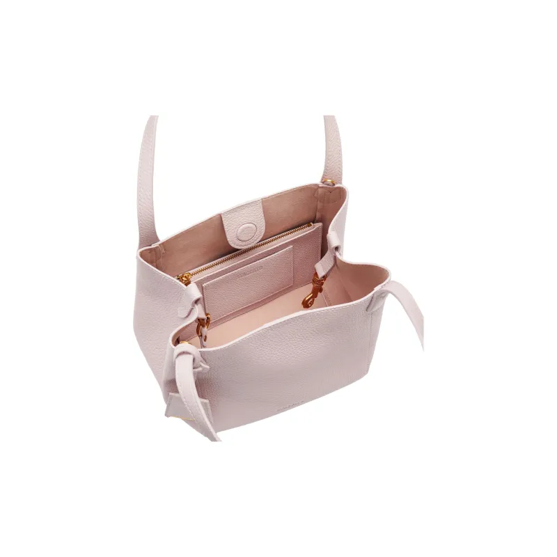 Staccato Cow Leather Shoulder Bag Regular Women's Pink Diamond/Glacier Blue/Oat Milk/Parchment Paper-3
