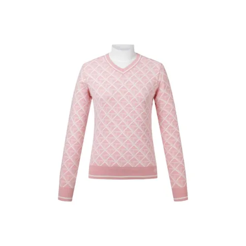 DESCENTE X KAZUKI KURAISHI Co-branded Series Sweater Women's Pink