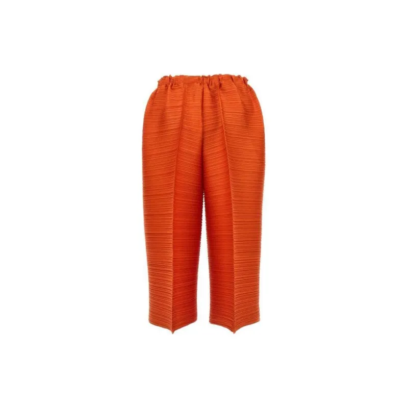 PLEATS PLEASE ISSEY MIYAKE Thicker Bounce Cropped Trousers-1