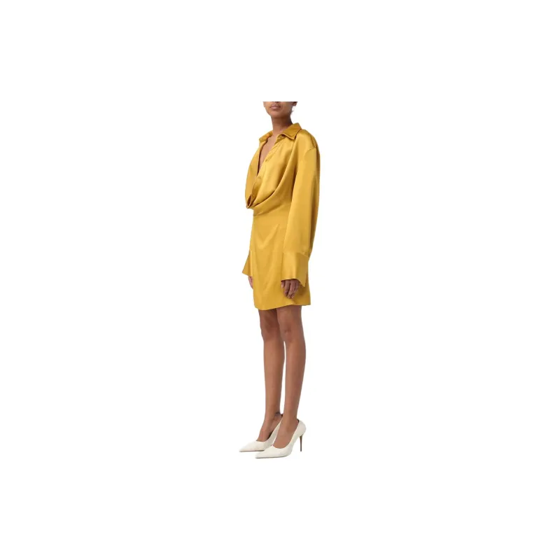Blumarine Long Sleeved Dresses Women's Yellow-2