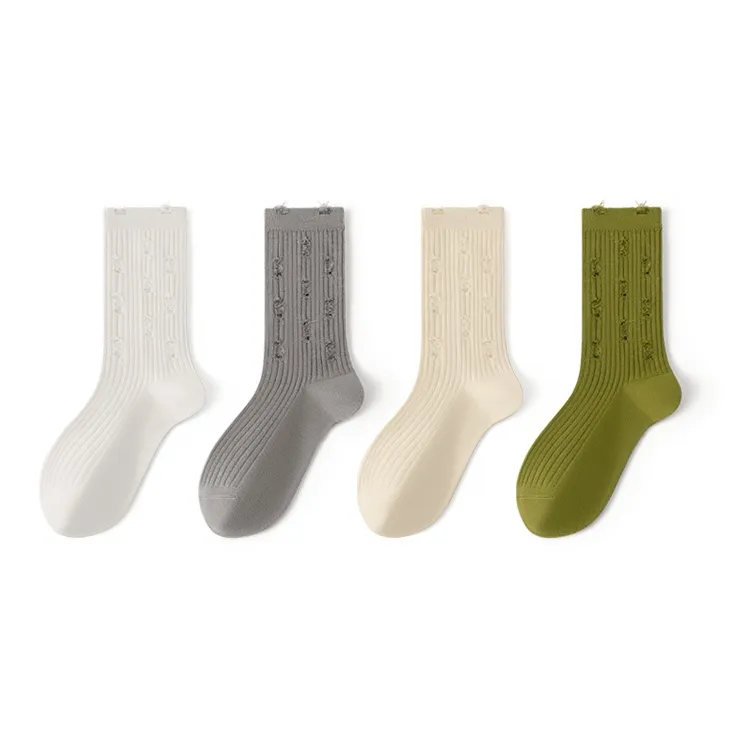 SHIWAJI Mid Calf Socks Unisex 4 Pack-16