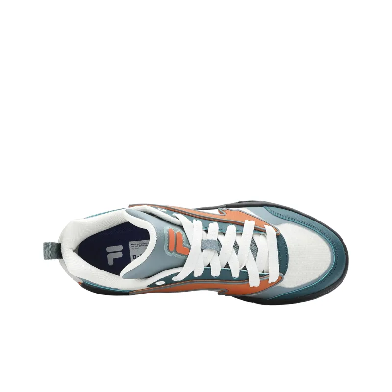 FILA FUSION DESPERADO LOW Slip Resistant Low Top Vintage Basketball Shoes Men's White Green-2