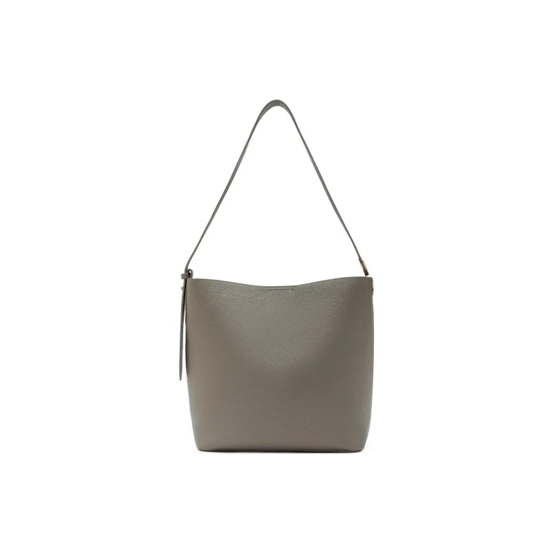 Staccato Cow Leather Tote Bag, Shoulder Bag Women's Spruce Green/Chestnut Brown-2