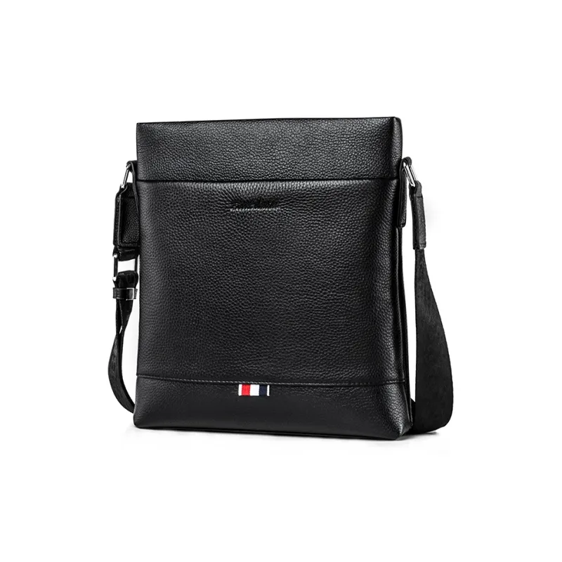 BISON DENIM Top Grain Cow Leather Shoulder Bag Men's-3