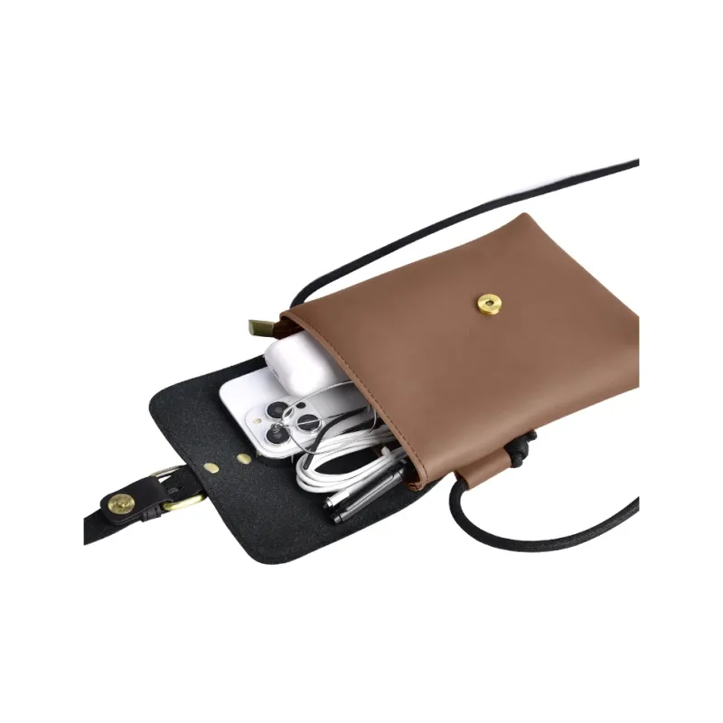COTECi PU Shoulder Bag, Crossbody Bag Regular Unisex Black & Green/Black & Light Brown/Black & Brown-12