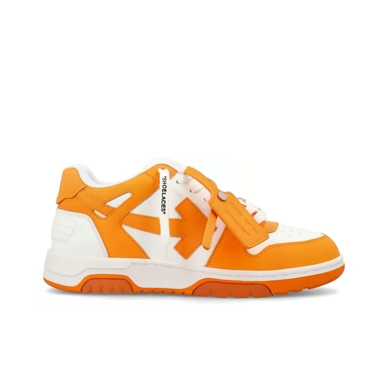 OFF WHITE Out Of Office Ooo Low Tops White Light Orange-1