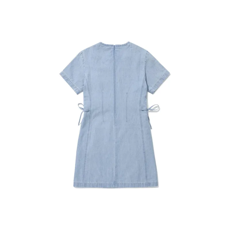 COVERNAT SS24 Short Sleeved Dress Women's Light Blue-1