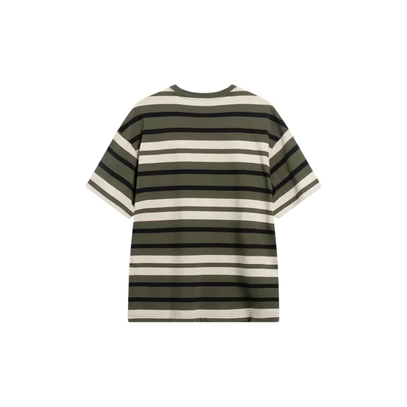 LiNing CF Tracing Drop Shoulder Sleeve T Shirt Unisex Open Country Stripes-1