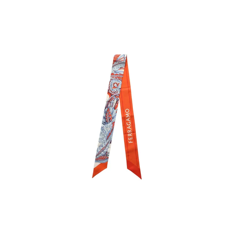 FERRAGAMO Silk Scarves Women's Orange-0