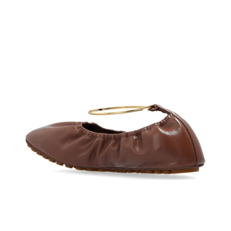 FENDI Ruched-Detail Ballerina Flats Women's-3