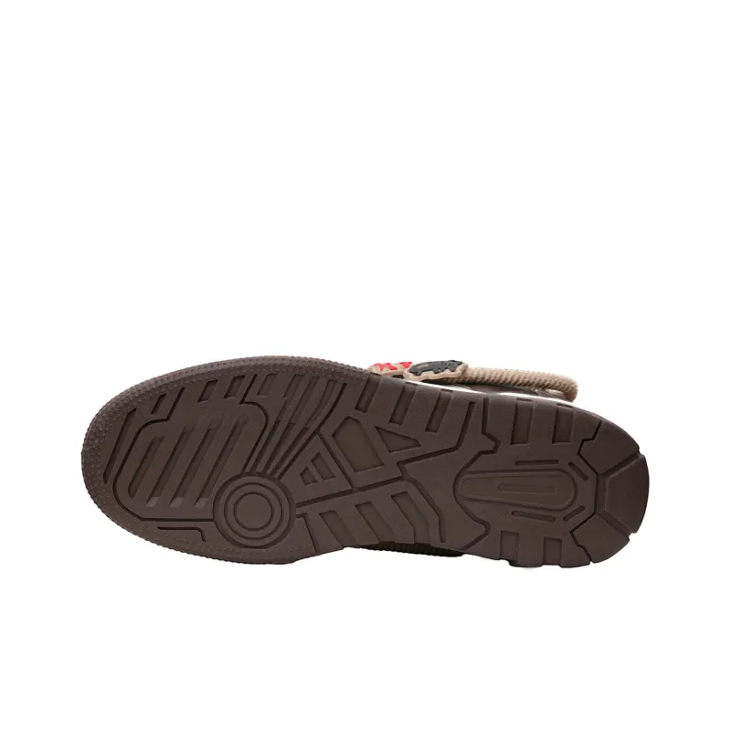 KFT Dreadlocks Model Vintage Denim Slip Resistant Cushioning Low Top Skateboard Shoes Men's-4