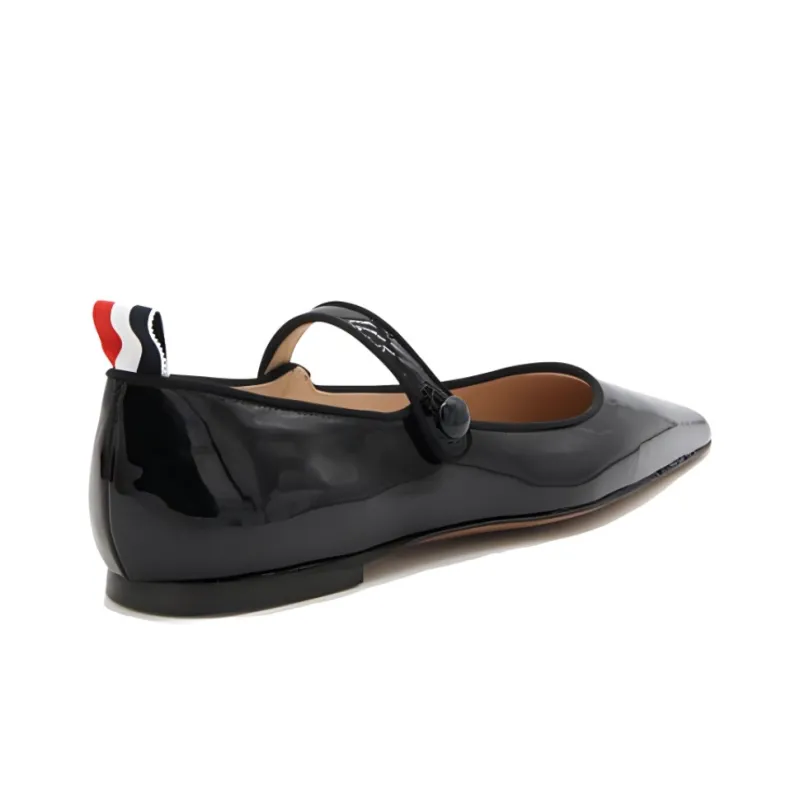 THOM BROWNE John Pointed-Toe 4-Bar Tab Flats Women's-3