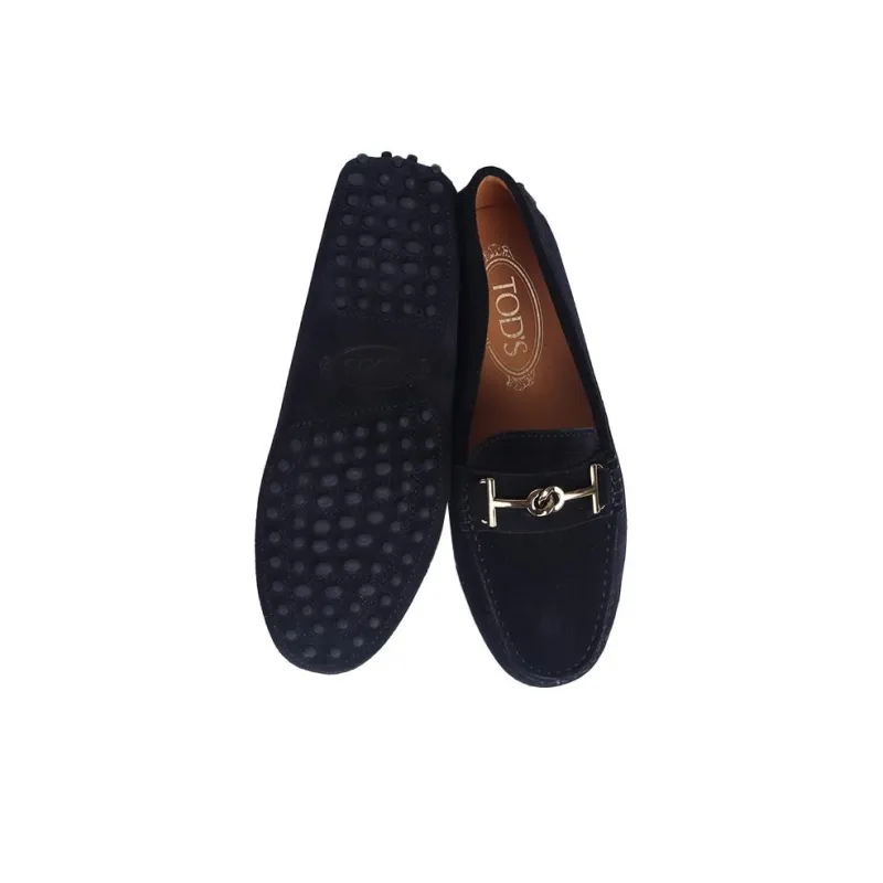 TOD'S Gommino Embellished Suede Loafers Women's-4