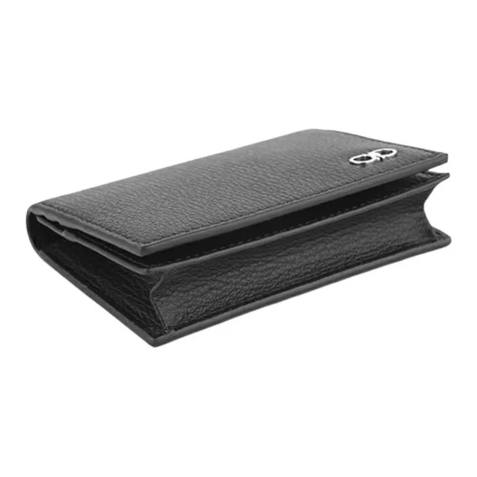 Ferragamo Textured Gancini Wallet Brown-2