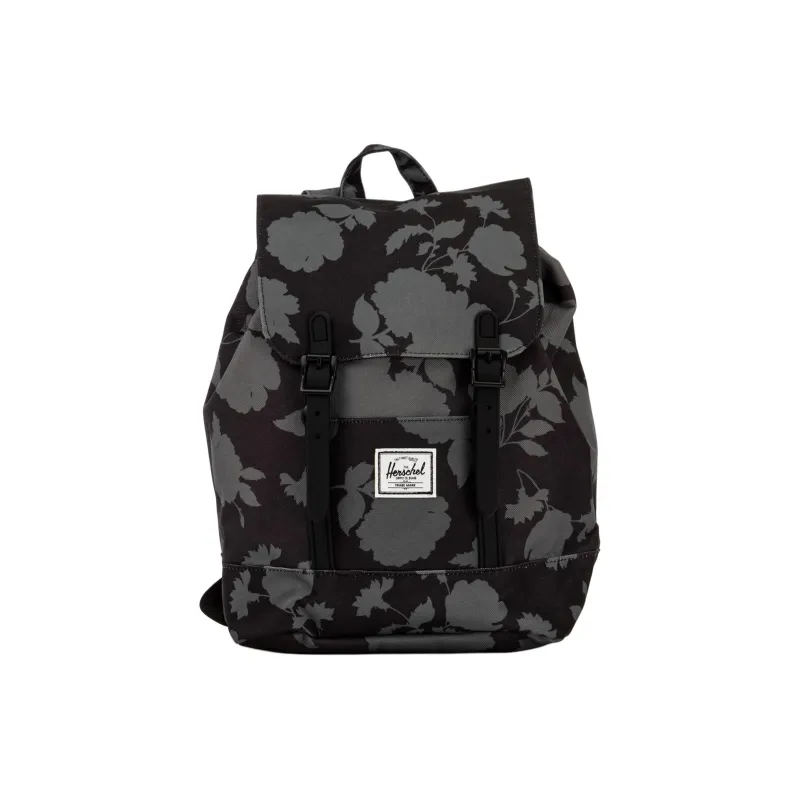 Herschel Polyester Backpack Mini Unisex Black Print-6