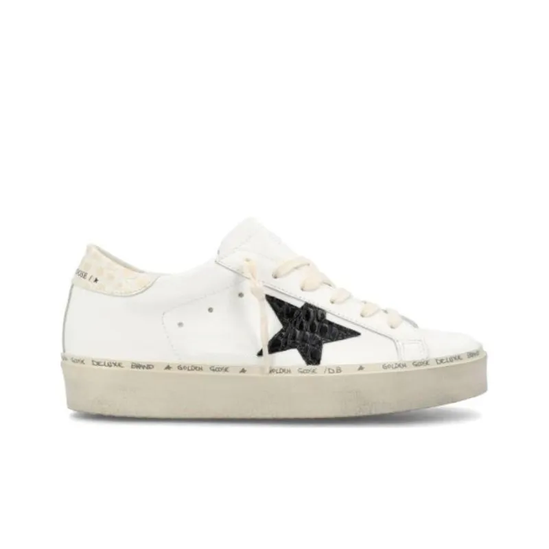 Golden Goose Hi Star White Black Star Women's-1