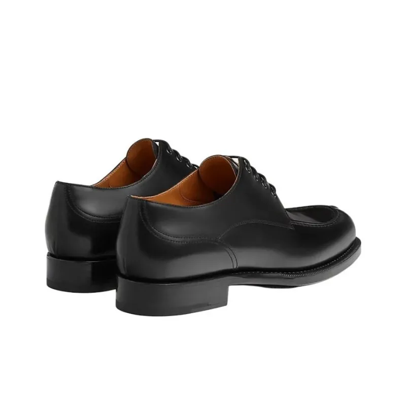 HERMES Influence Dress Shoes Men's Black-3
