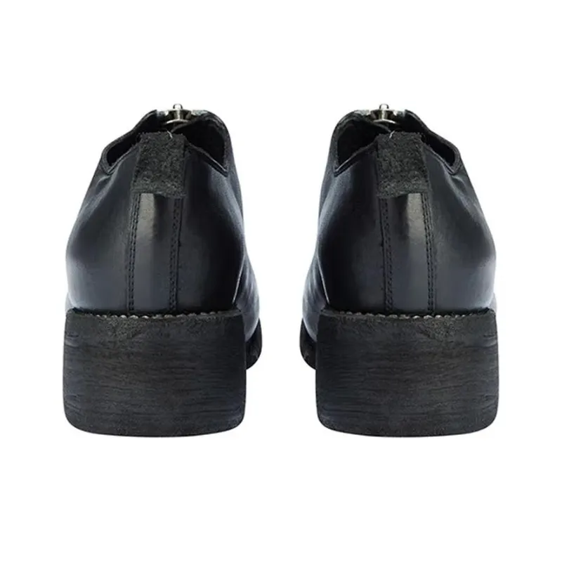 GUIDI Zip-front Block-heel Shoes-4
