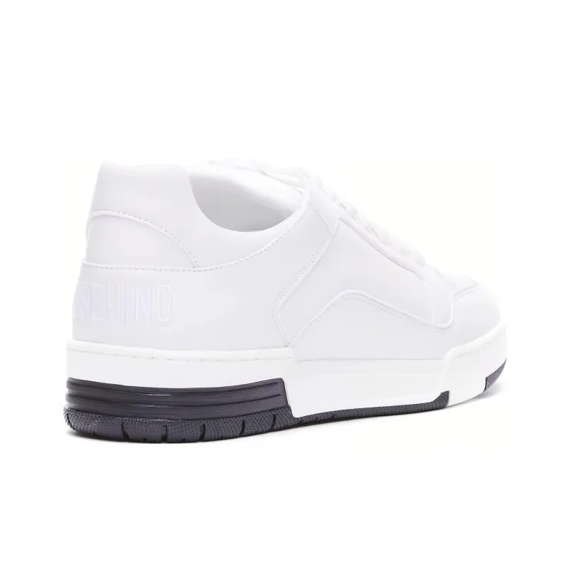 MOSCHINO Leather Lace-up Sneakers-3