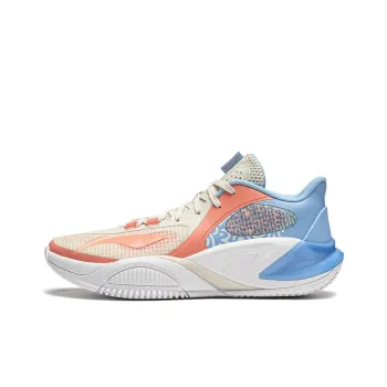 LiNing Hurricane 8 Low Anti Slip Wear Resistant Low Top Basketball Shoes Men's White Orange Blue