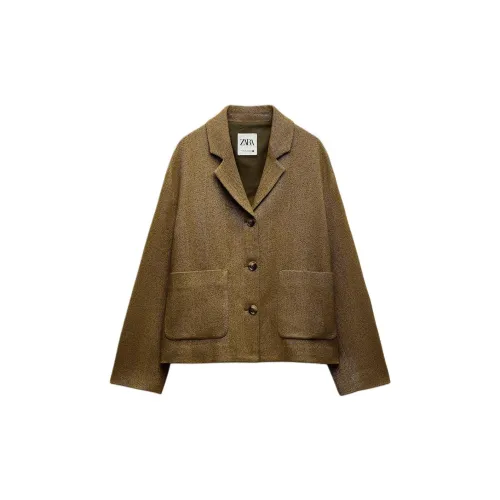 ZARA Jackets Women's Brown