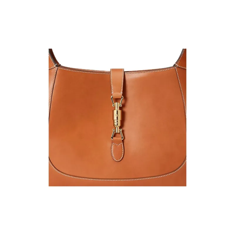 GUCCI Jackie 1961 Leather Crescent Shoulder Bag Shoulder Bag Medium Size Women's Original Brown-9