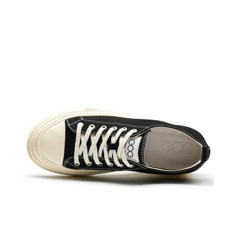 GOG Skateboard Shoes Men Low Top Black-2