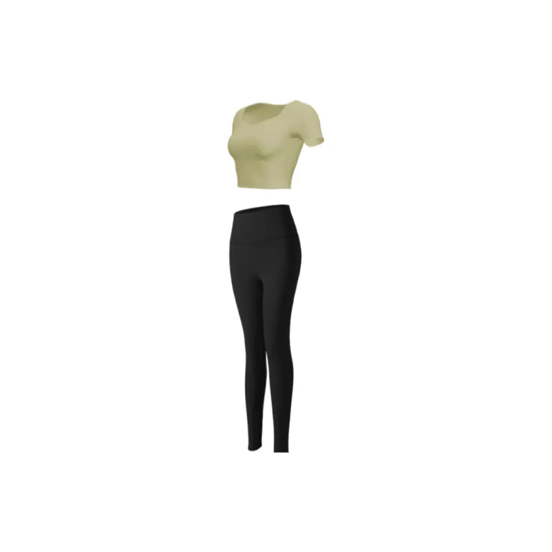 SINGLELADY Yoga Sets Running Fitness Home Workout Unisex Gray Purple Black Pink Yellow-2