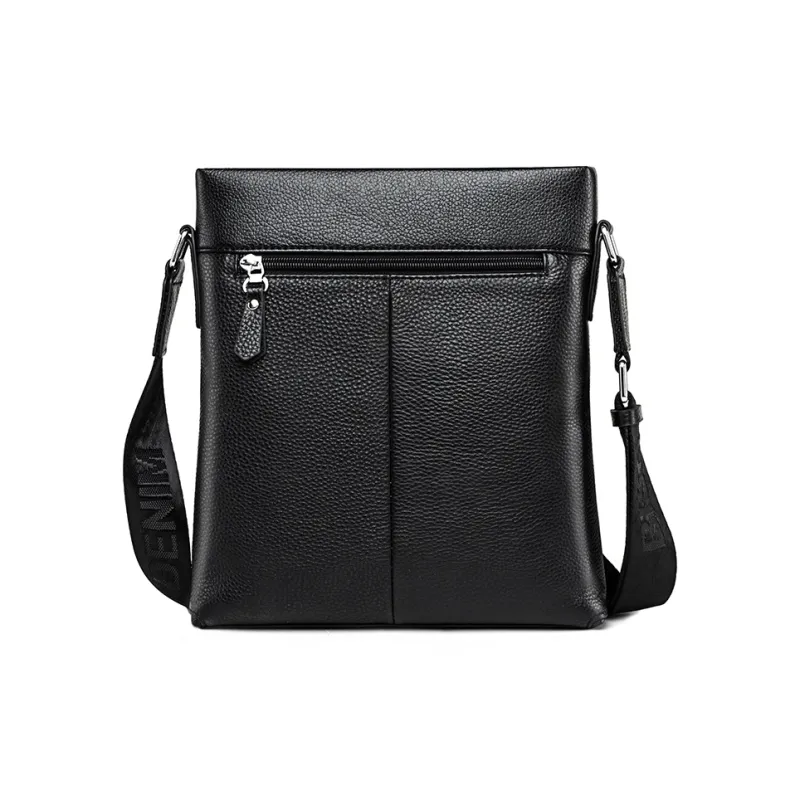 BISON DENIM Top Grain Cow Leather Shoulder Bag Men's-2