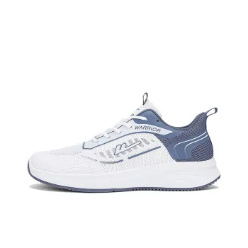 Warrior Low Top Running Shoes Men's White Blue