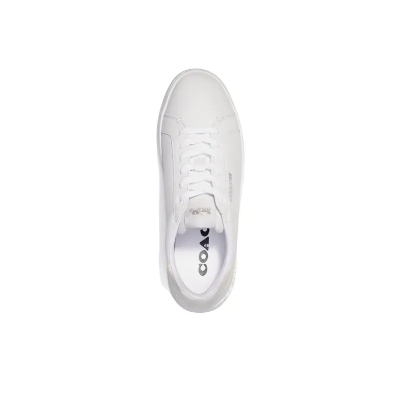 COACH Clip Low Top Skateboard Shoes Men's White-3