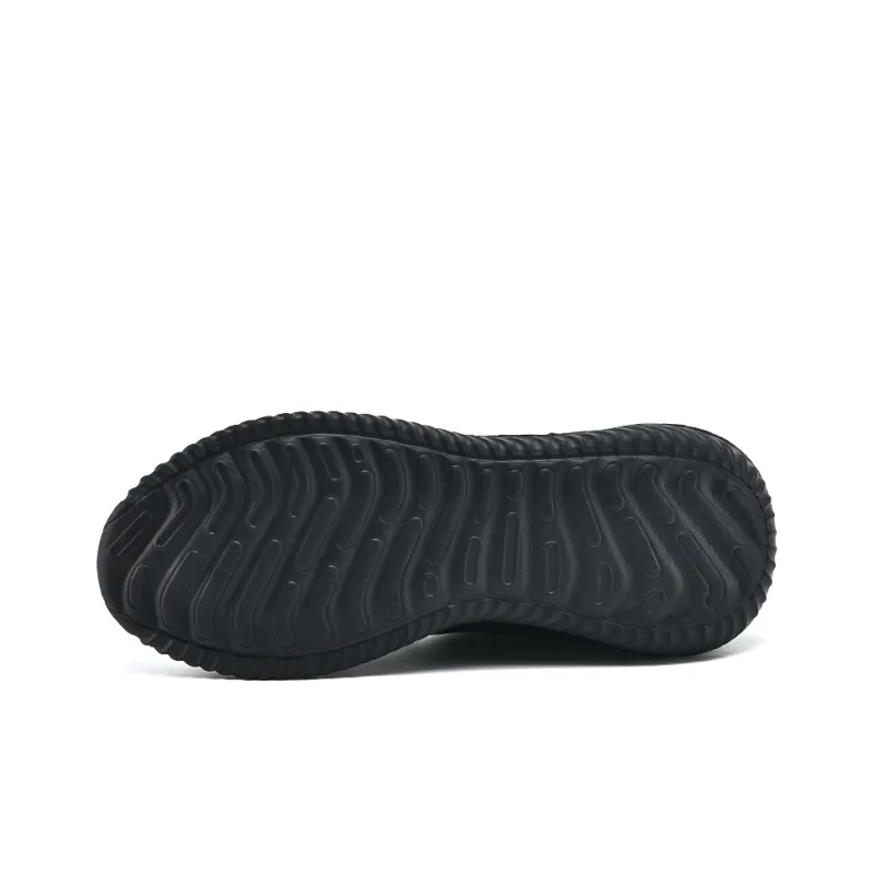 Binary Cushioning Rebound Lightweight Breathable Slip Resistant Low Top Casual Shoes Unisex All Black-4