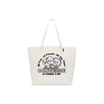 Converse Polyester Tote Bag, Shopping Bag, Shoulder Bag, Handbag Regular Unisex Ecru