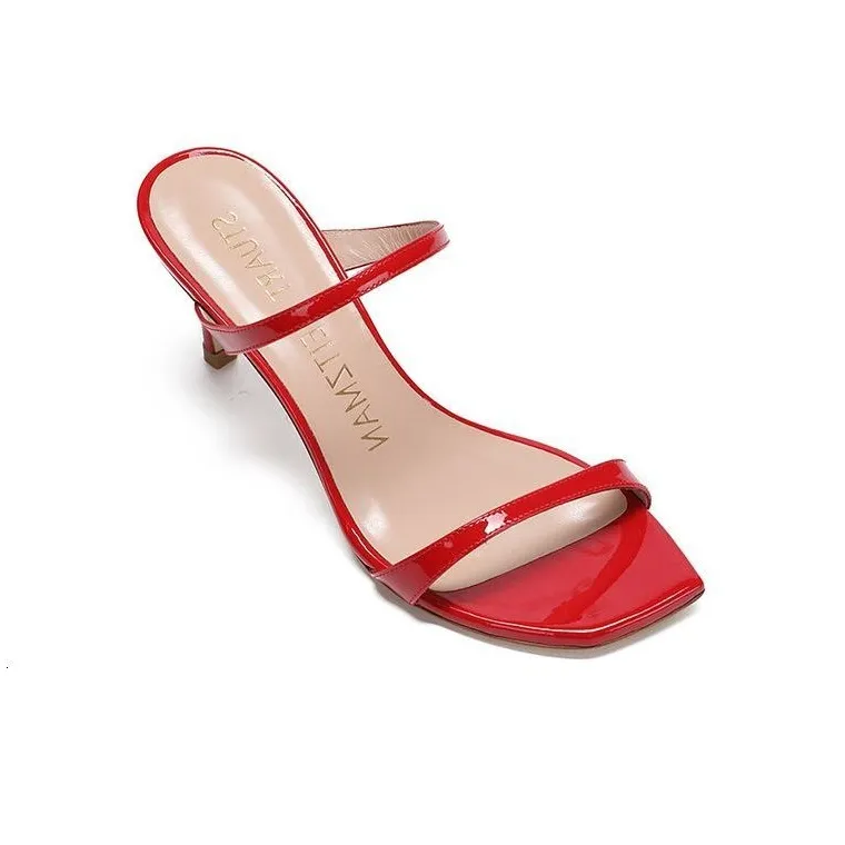 Stuart Weitzman/SW Slip-Resistant Slide Slippers Women's Red-1