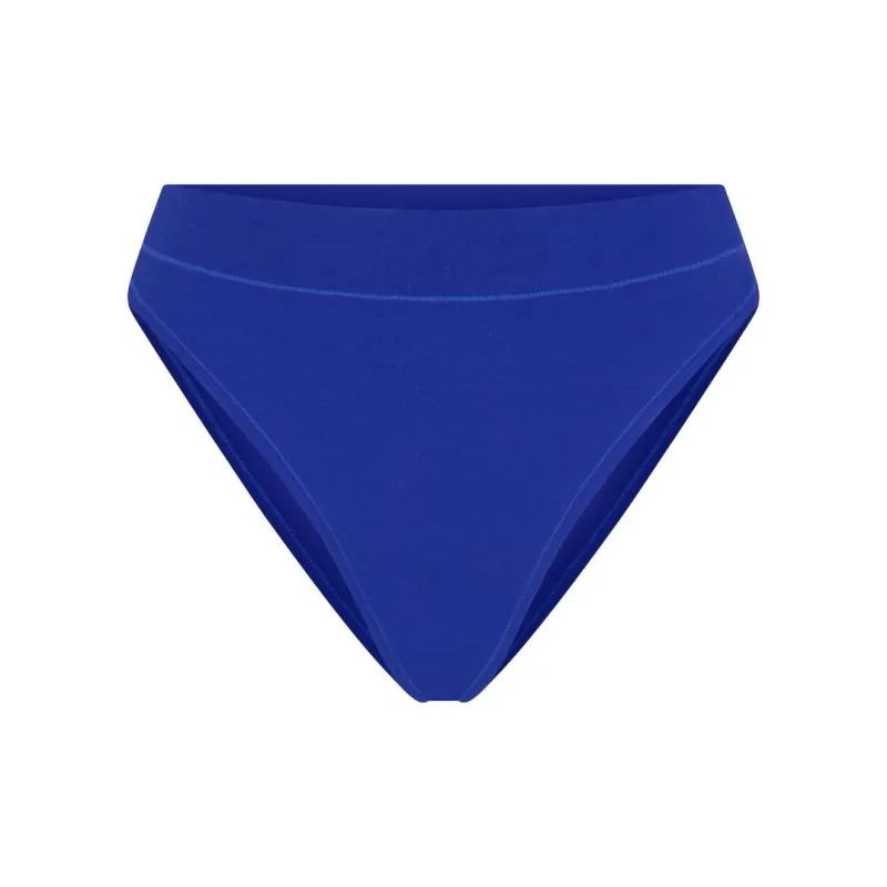 SKIMS COTTON JERSEY CHEEKY TANGA Underpants Women's 1 Pack Cobalt/Co-0