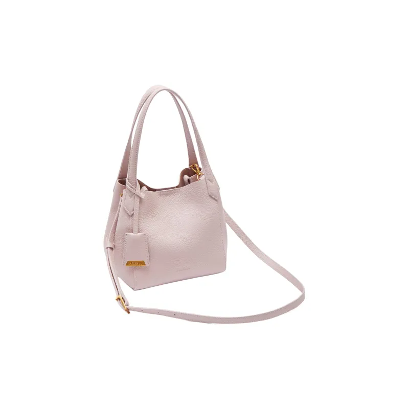 Staccato Cow Leather Shoulder Bag Regular Women's Pink Diamond/Glacier Blue/Oat Milk/Parchment Paper-4